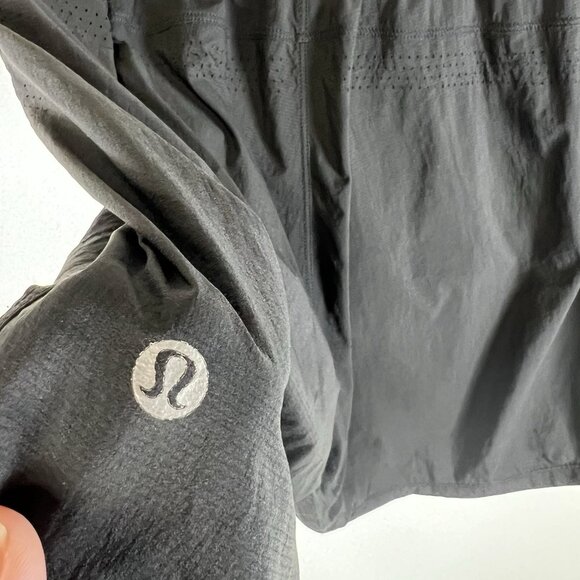 Lululemon Surge Lux Indigo 7”‎ Shorts Black Mens Size Medium Athletic Workout - Picture 5 of 5